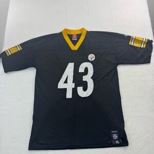 Vintage Pittsburgh Steelers Troy Polamalu #43 Reebok NFL Jersey Men’s XL Black